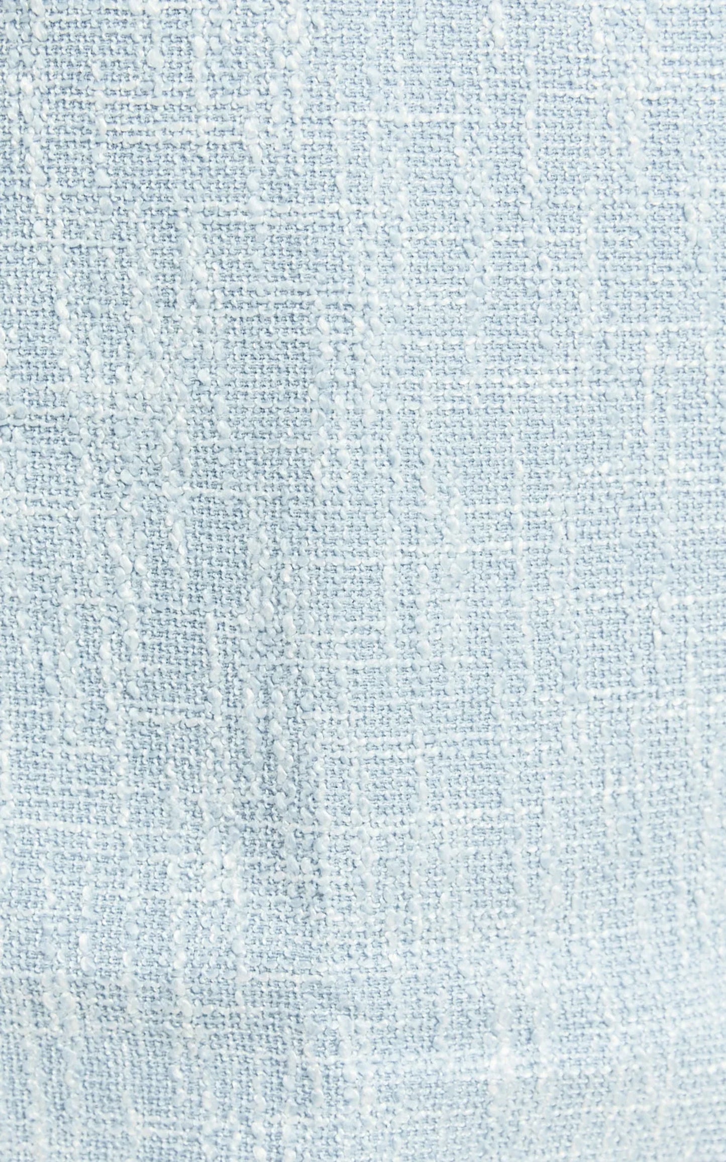 Olympia Mini Skirt - High Waisted A Line Boucle Skirt in Pale Blue