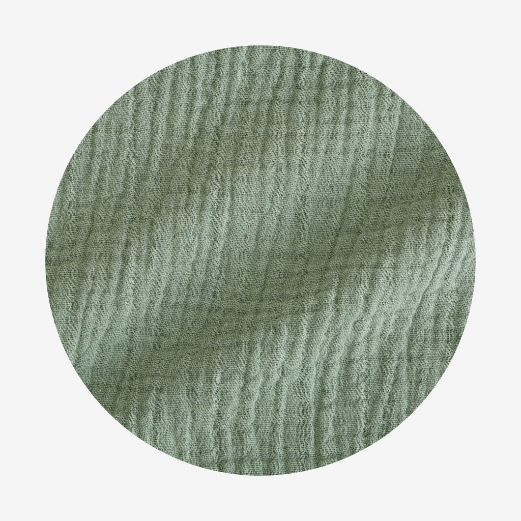 Soft Jade Cotton Crinkle Ruffled Shorts