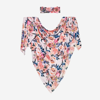 Dusk Rose Swaddle Headband Set