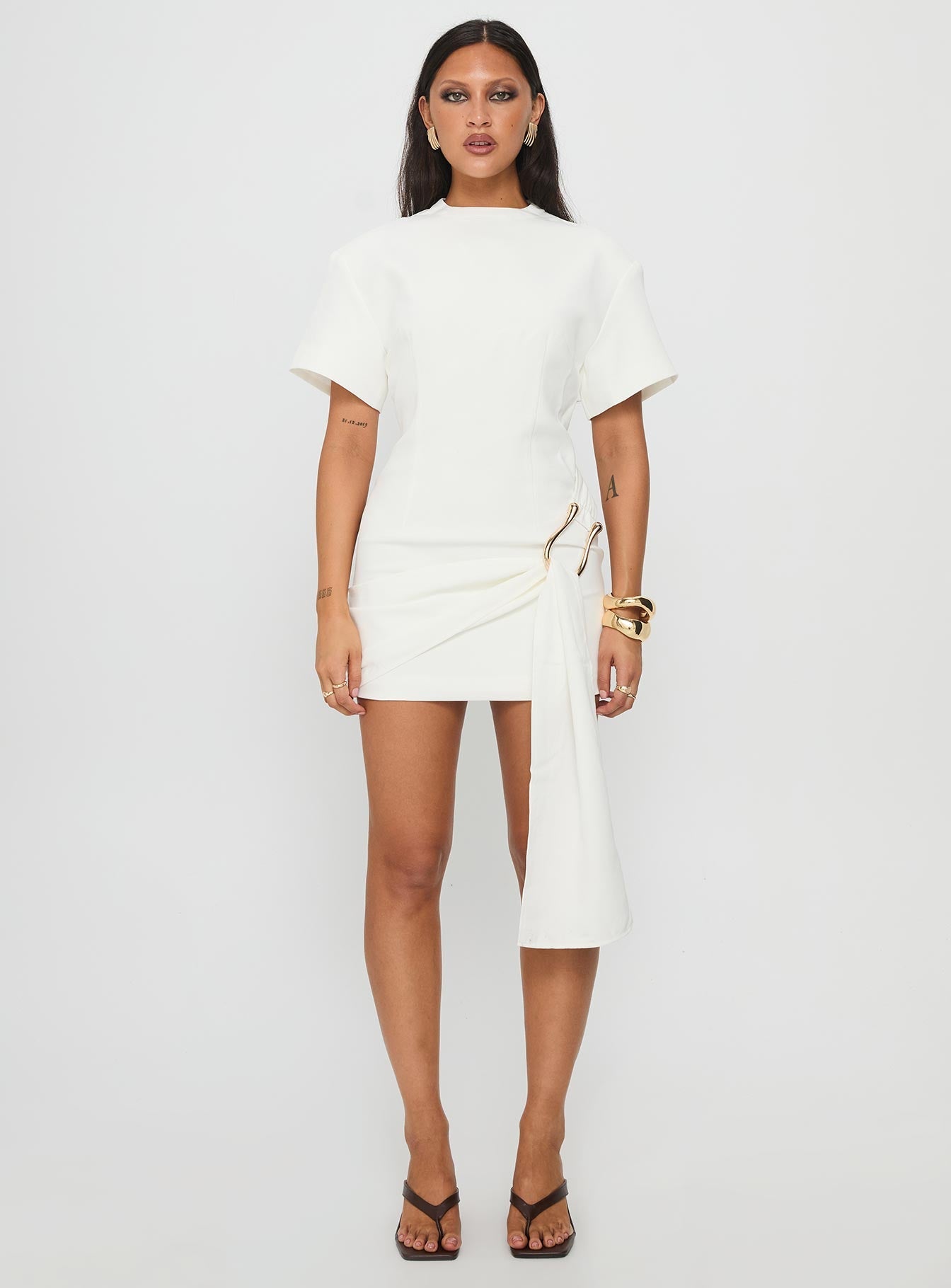 Martini Mini Dress Porcelain