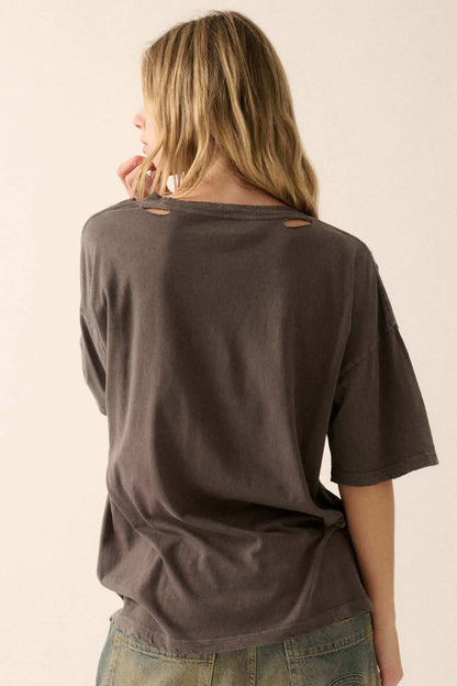 Someone Out There Loves Me Distressed Graphic Tee