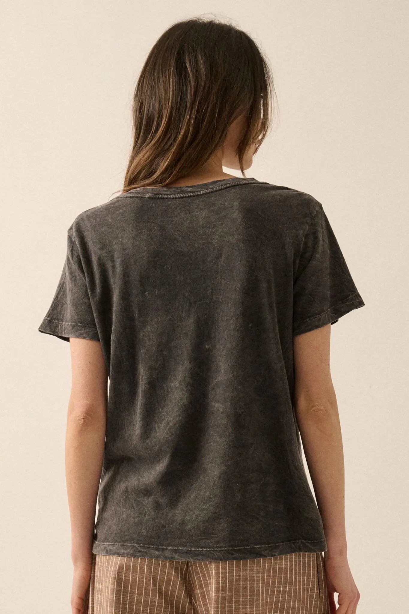 Blossom & Thrive Floral V-Neck Graphic Tee