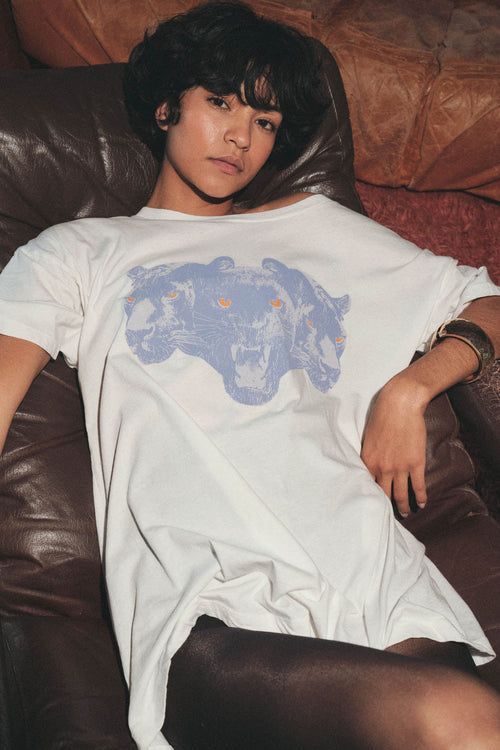 Prowling Panthers Oversize Vintage Graphic Tee