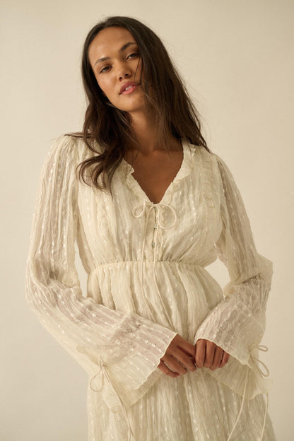 Angelic Beauty Embroidered Chiffon Mini Dress