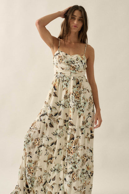 Bonita Jardin Floral Tiered Wide-Leg Jumpsuit