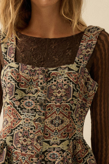 Magic Carpet Ride Tapestry Romper Dress