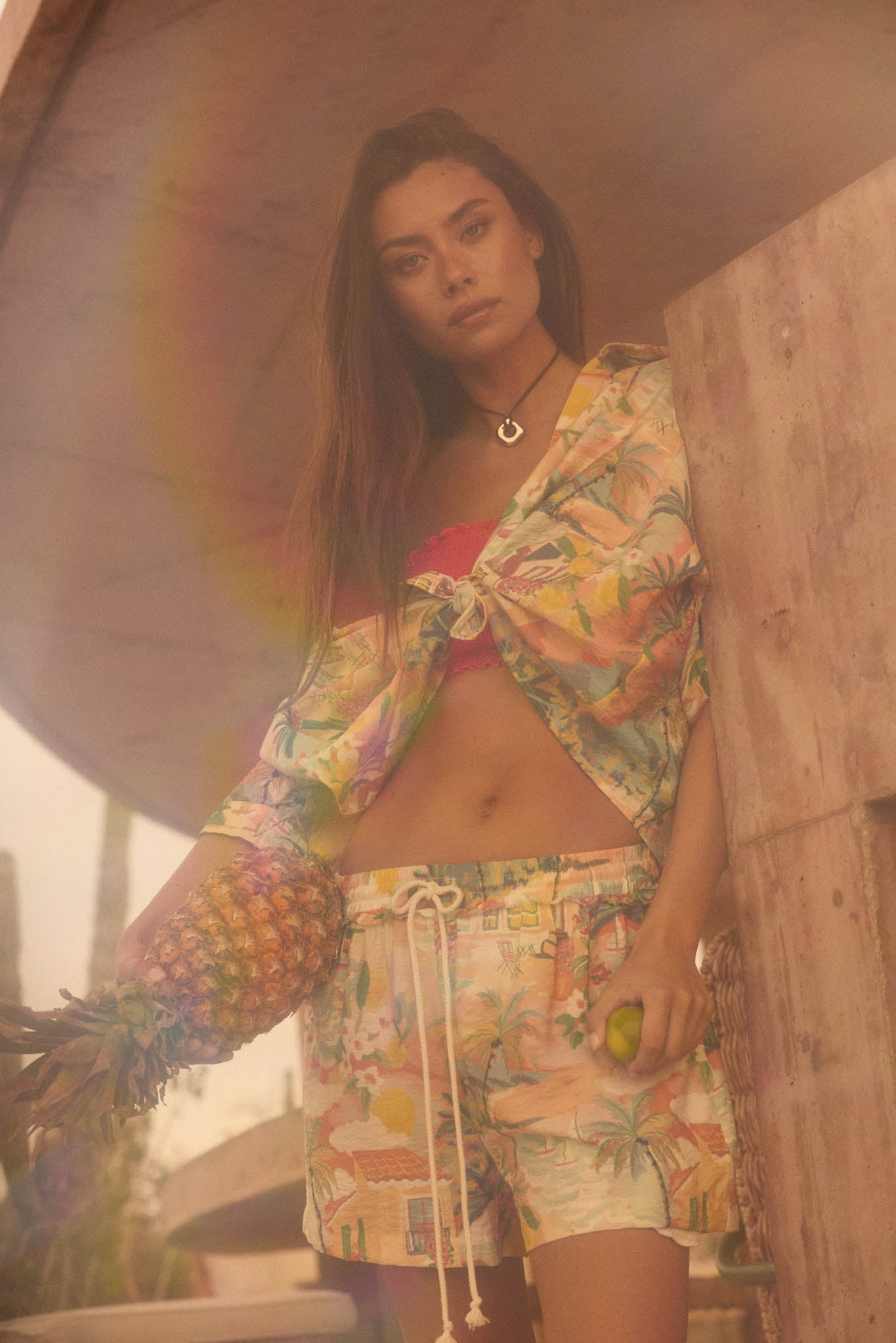 San Juan Serenade Tropical-Print Pocket Shirt