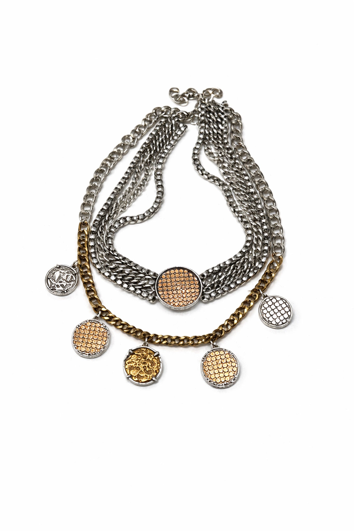Larkspur Choker and Coin Charm Necklace Set