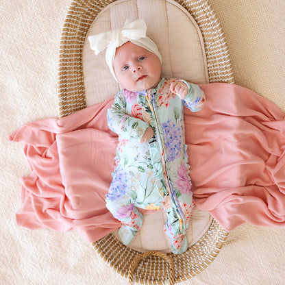 Erin Footie Ruffled Zippered One Piece