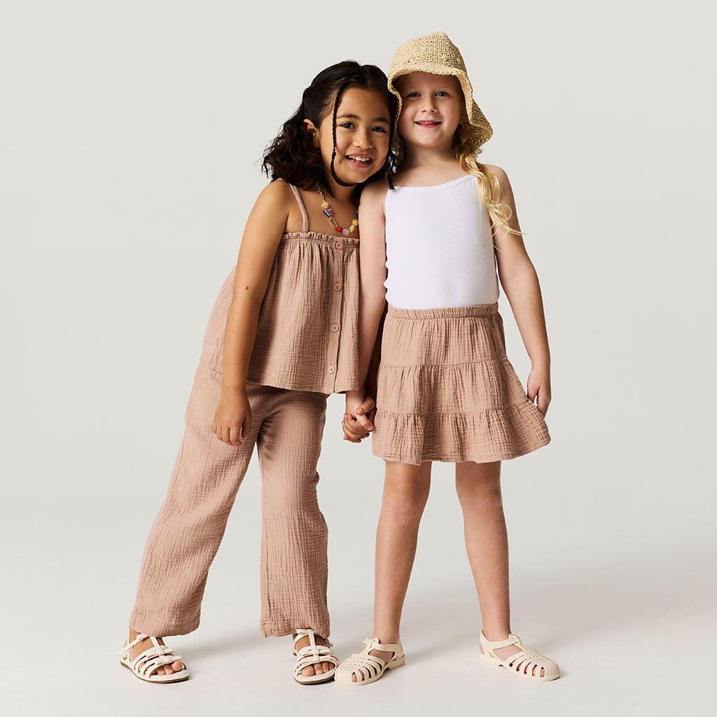 Macchiato Cotton Crinkle Paperbag Pants