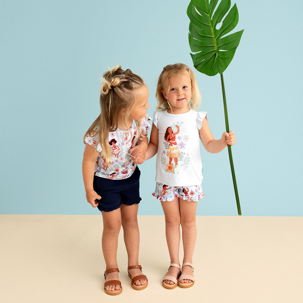 Disney Moana & Pua Ruffled Boxy Tee