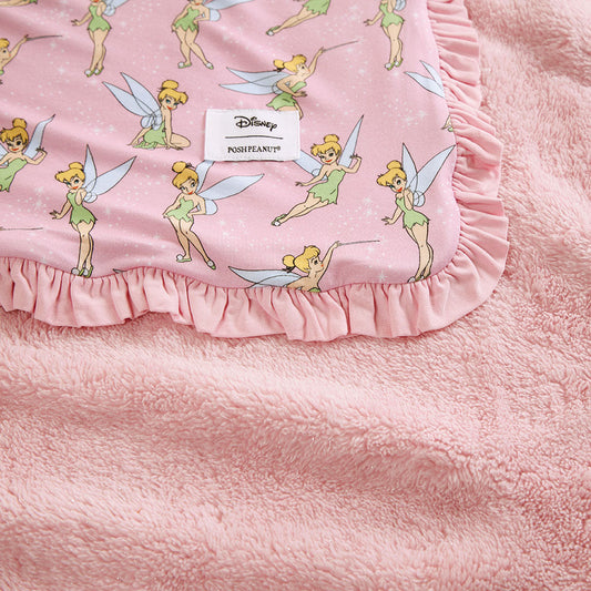 Disney Tinker Bell Ruffled Luxette Plush Patoo® Blanket