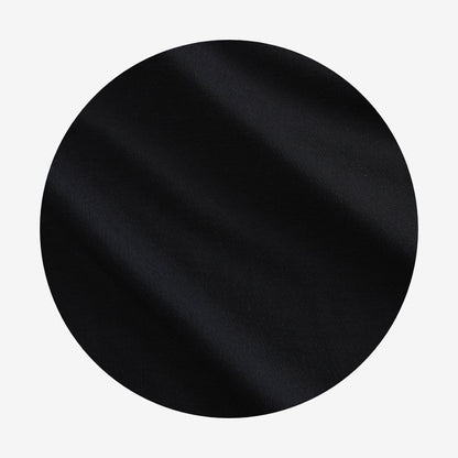 Black Scallop Crew Socks