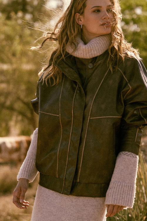 Soul Rider Vegan Leather Oversize Jacket