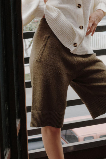 Promise the Label Textured Knit Sweater Shorts