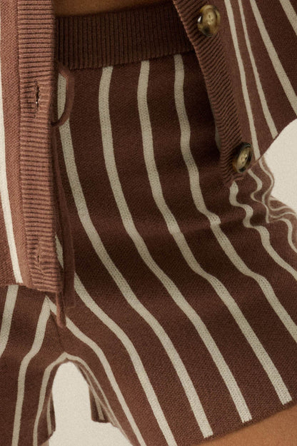 Day Tripper Striped Knit Sweater Shorts