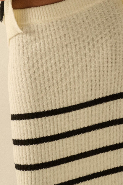 Promise the Label Striped Maxi Sweater Skirt