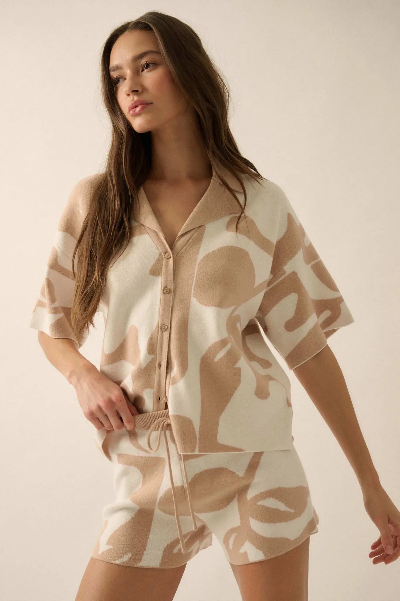 Graphic Garden Floral Jacquard Knit Shirt