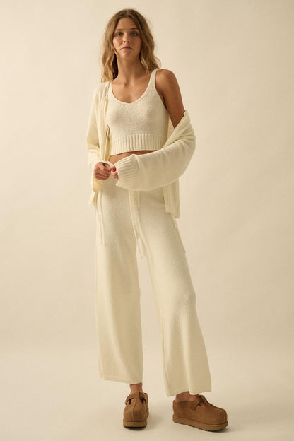 Promise the Label Textured Knit Cardigan and Tank