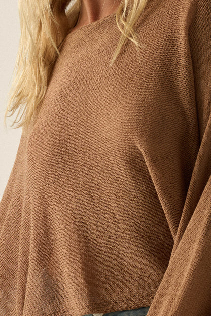 Sheer to Stay Lightweight Knit Poncho Sweater