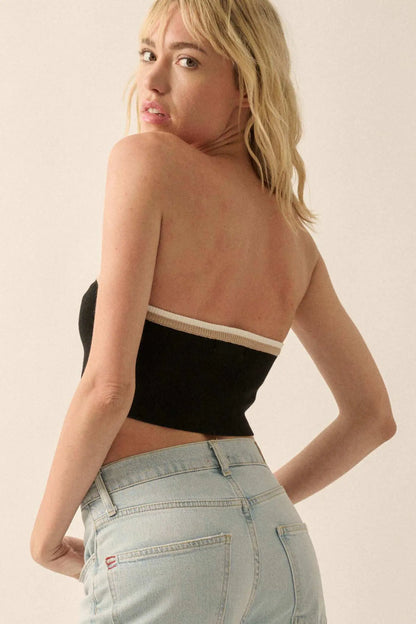 Heating Up Rib-Knit Keyhole Tube Top