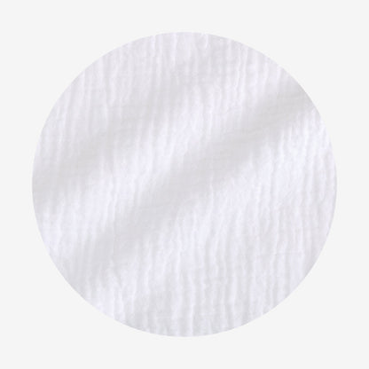 Women's White Cotton Crinkle Ruffled Shorts