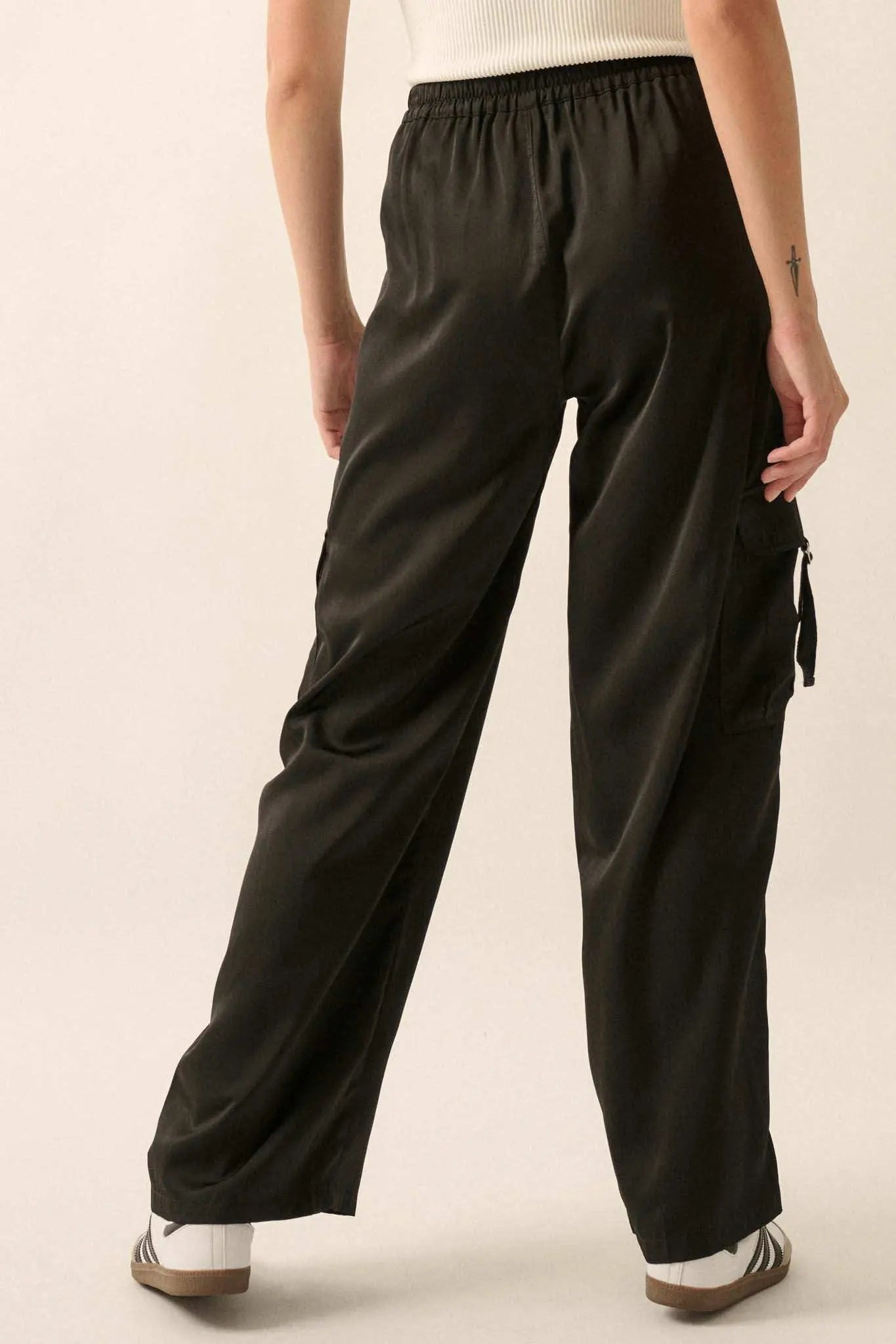 In the Pocket Matte Satin Cargo Pants