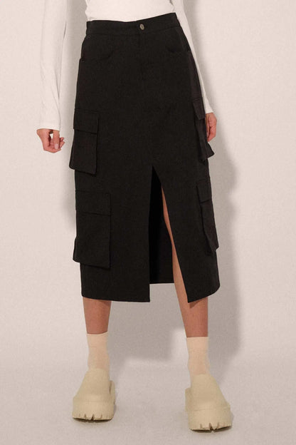 Practically Perfect Cargo Midi Pencil Skirt